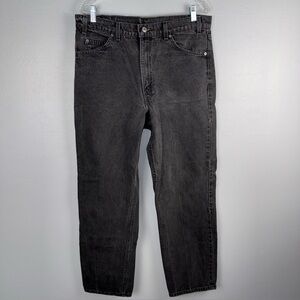 Vtg Levis 550 Orange Tab Jeans Men's *36x30 Relaxed Fit Black Grunge USA *READ